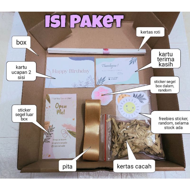 

Paket Gift Box. Kotak Hampers Ulang tahun Uk 35x25x8 cm