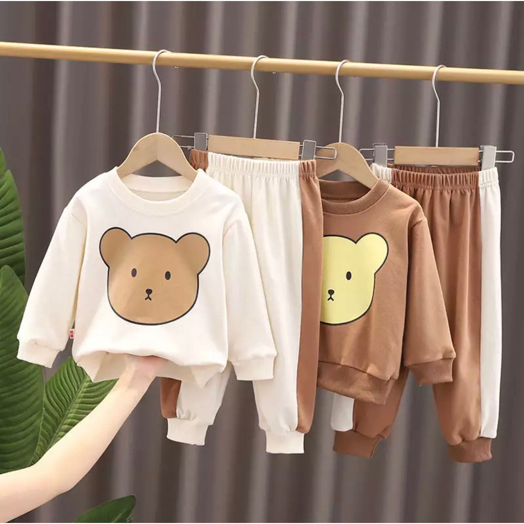 PROMO-SETELAN SWEATER  ANAK BAJU ANA PAKAIAN ANAK SWEATER ANAK SET SWEATER JOGGER ANAK LAKI LAKI PEREMPUAN TERBARU JAKET ANAK LAKI LAKI PEREMPUAN SWEATER ANAK LAKI LAKI PEREMPUAN TERBARU SWEATER HEAD BEAR SETELAN ANAK ANAK BAJU ANAK ANAK TERBARU