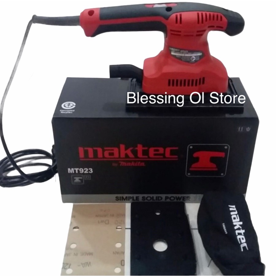 Maktec MT923 FINISHING sander / Mesin amplas kayu MAKTEC Mt 923