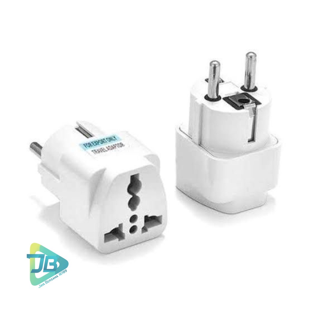 STEKER Adaptor Travel Charger / Sambungan Charger Kaki 3 ke Kaki 2 / EU KR Plug Adapter Converter JB5275