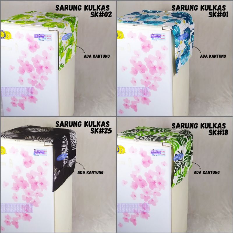 Sarung kulkas - cover kulkas - taplak kulkas