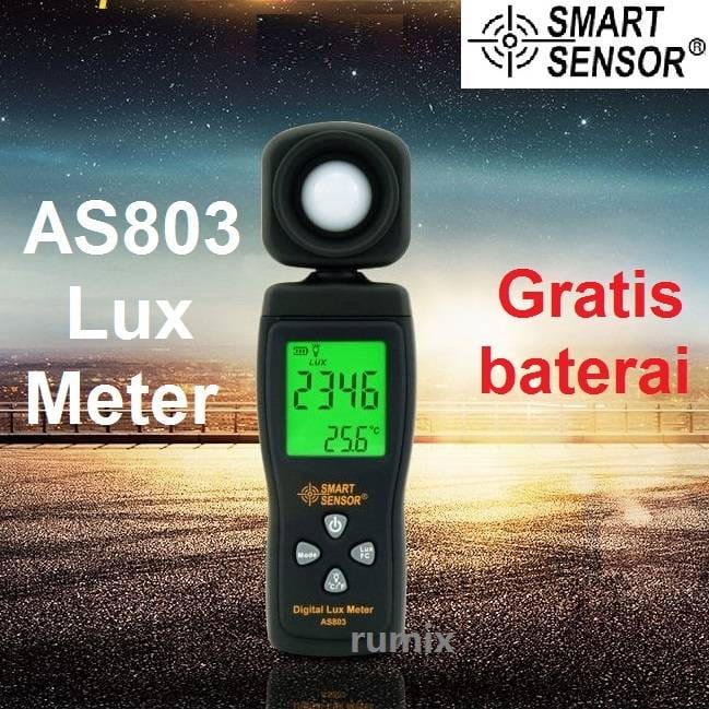 Lux Meter AS803 Luxmeter Alat Ukur Intensitas Cahaya Light Meter Luminance Tester SMART SENSOR Spectrometer Digital