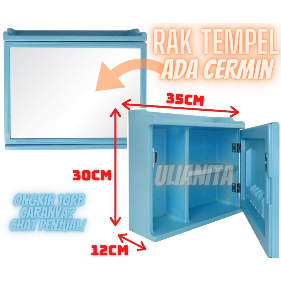 Rak Tempel Dinding Ada Cermin Rak Kamar Mandi Rak Sabun Kamar Mandi Dinding