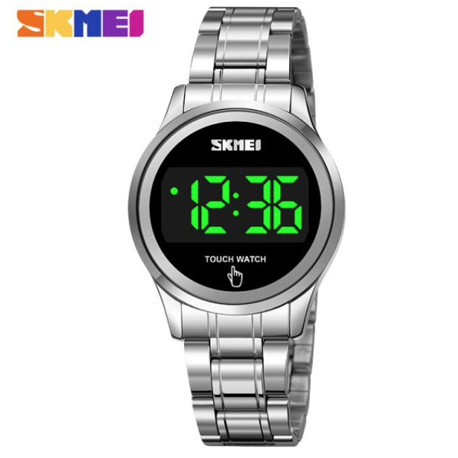 Jam Tangan Digital Touch Screen / Layar Sentuh LED 1737 Stainless Steel