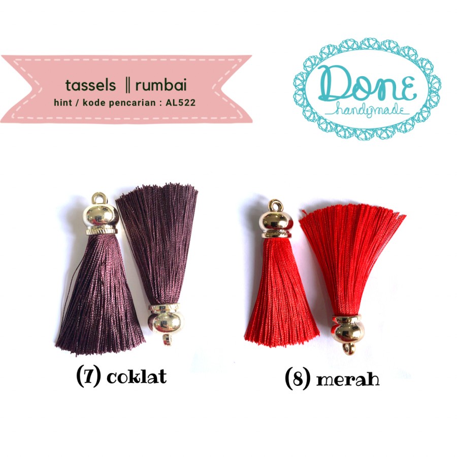 Done handymade tassel saten rumbai satin kerajinan tangan AL522