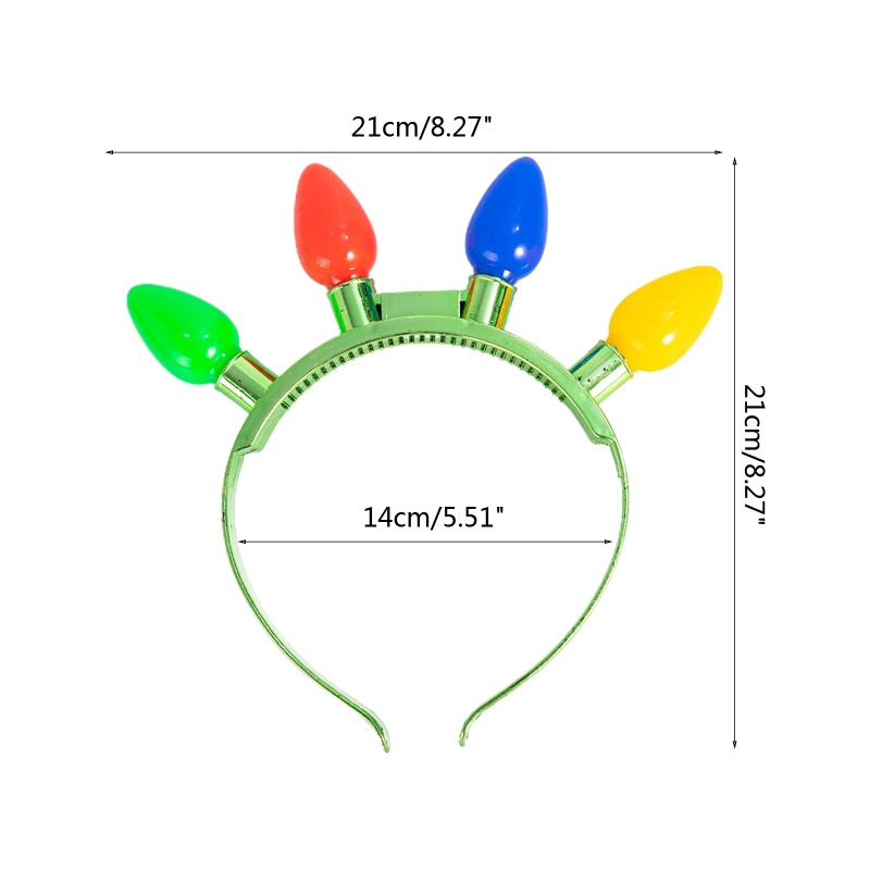 1pc Headbands Dengan Lampu LED Warna-Warni Untuk Pesta Natal