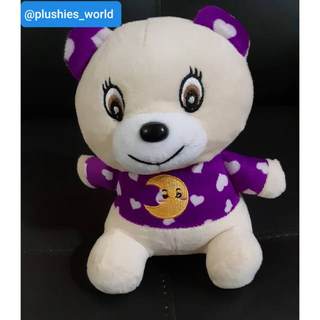 Boneka pajama bear purple