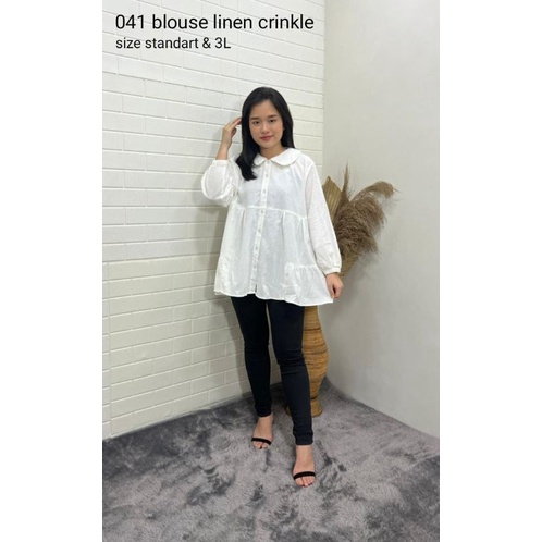 BLOUSE WANITA JUMBO SUPER JUMBO BAJU PUTIH LEBARAN BAJU PUTIH KERJA KEMEJA PUTIH GAMIS PUTIH LEBARAN