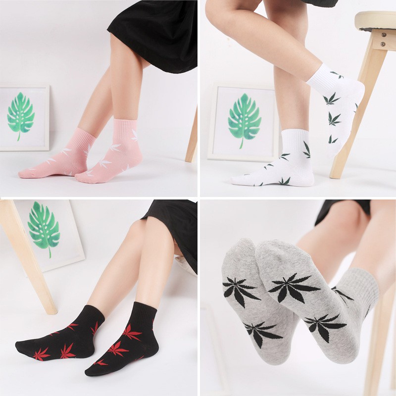 COD BAYAR DITEMPAT!!! Kaos Kaki Leaf (Per Pouch)