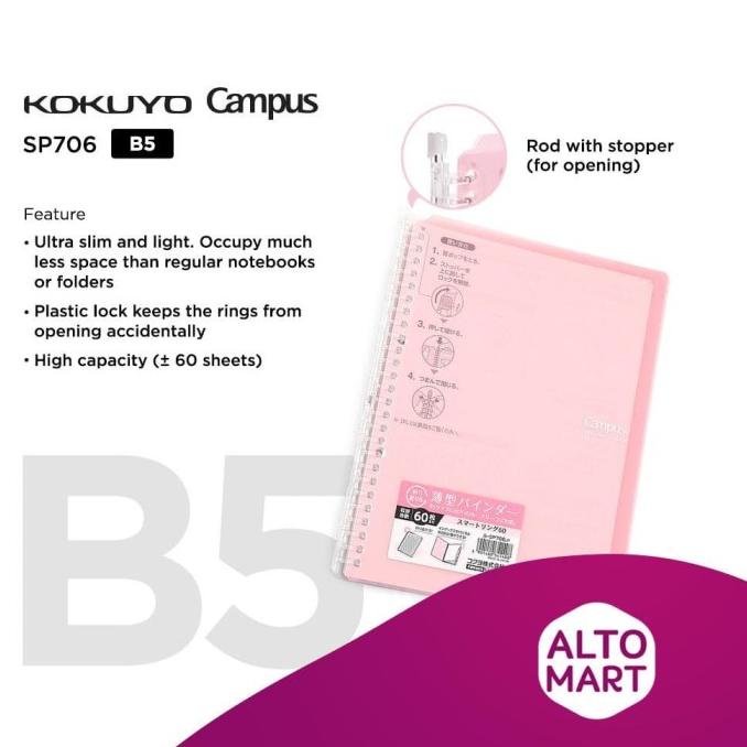 

[[COD]] KOKUYO Campus Smart Ring Loose Leaf Binder B5 Folder High Capacity TERUJI Kode 387