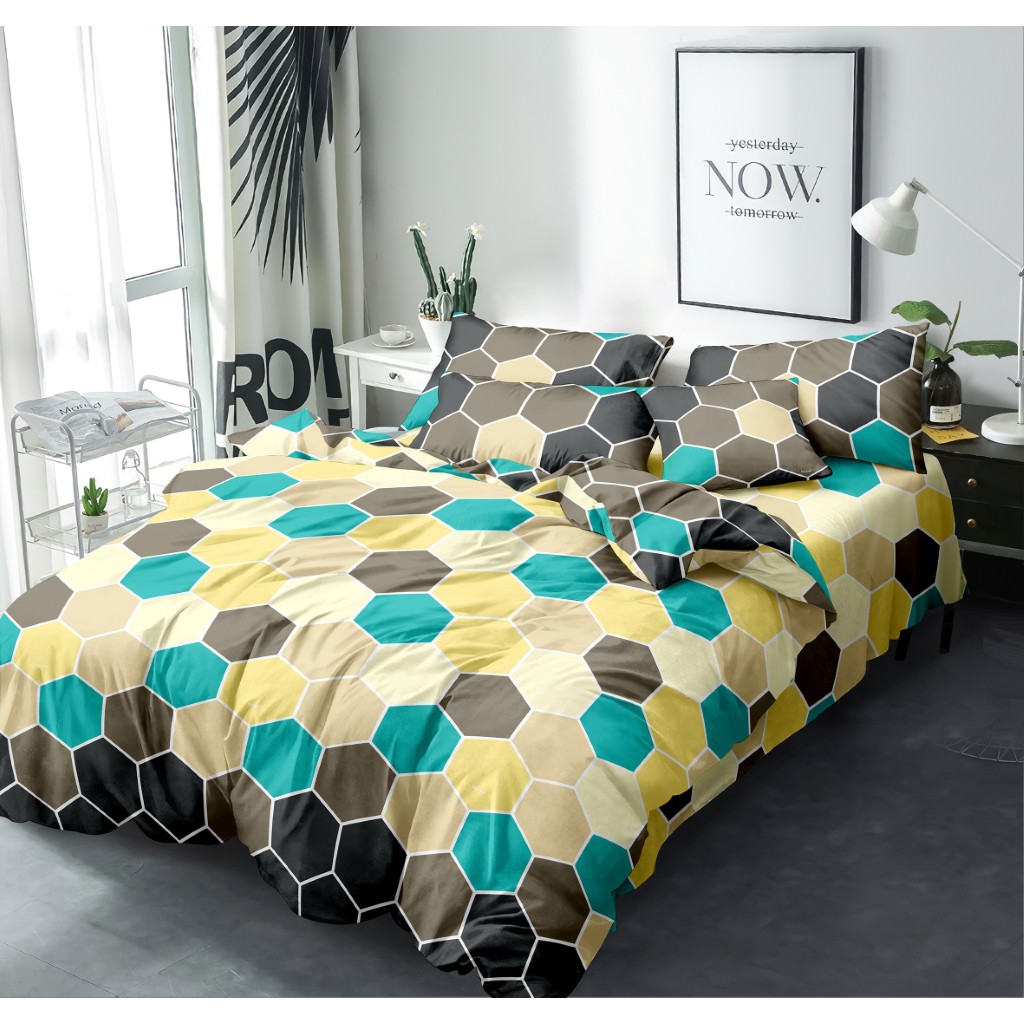 Bed Cover Queen 160x200 FLAT - Internal - Motif Hexa