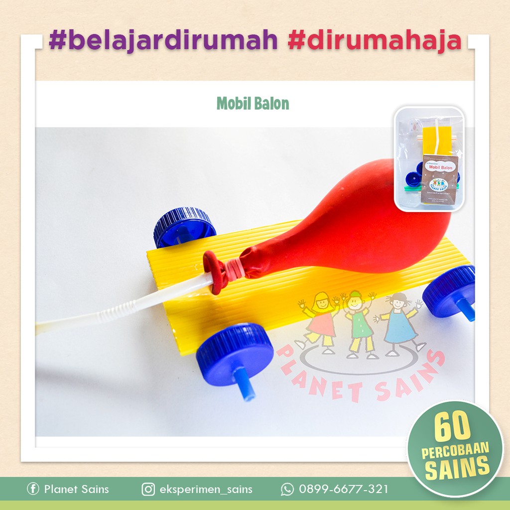  MOBIL BALON  Mainan Anak SD Eksperimen Sains 