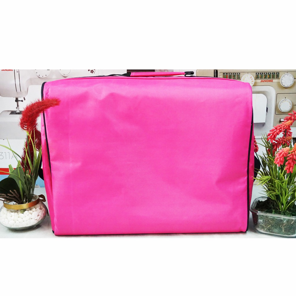 tas travel mesin jahit portabe - pink