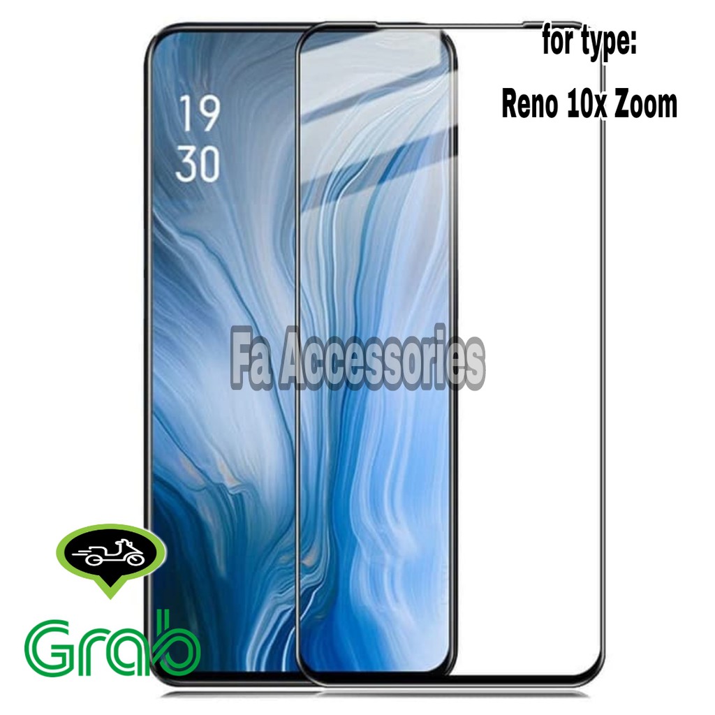 Tempered glass 5d full lem OPPO RENO 10X ZOOM HITAM