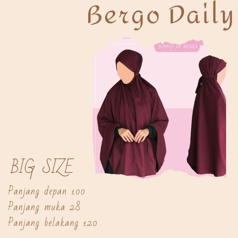 BERGO | Bergo Daily non ped. ped | bahan lady crepe. tory burch