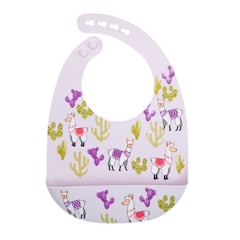 Nuby Baby Silicone Bib Celemek Bayi Silikon Llama