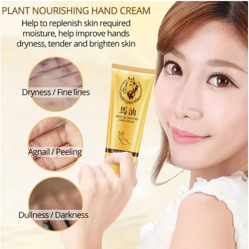 IMAGES HORSE OIL MOISTURIZING HAND CREAM PENUAN TANGAN KAKI KULIT KERING MELEMBABKAN MEMUTIHKAN 30ML