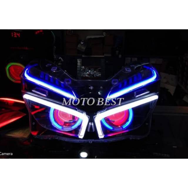 Reflektor Projie Set Aes Angel Eyes Honda Vario 150 Keyless