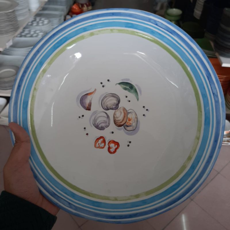 DINNER PLATE PIRING KERAMIK SANGO MOTIF HIAS PAJANGAN DINDING KOLEKSI HIASAN CANTIK