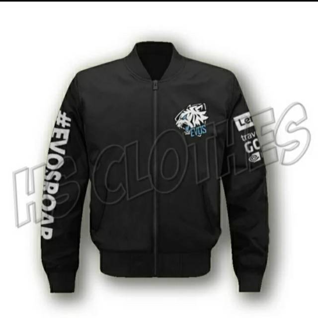 Jaket Zipper bomber varsity EVOS GAMING ESPORTS terbaru S,M,LXL,XXL