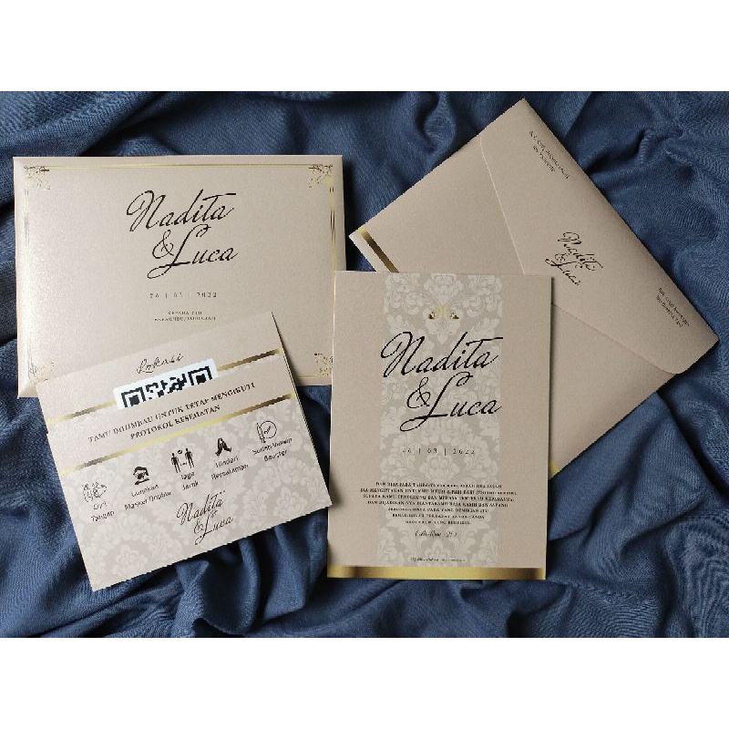 UNDANGAN NIKAH SATUAN MINIMAL ORDER 10 PCS UNDANGAN HARDBOARD AMPLOP 1 SISI