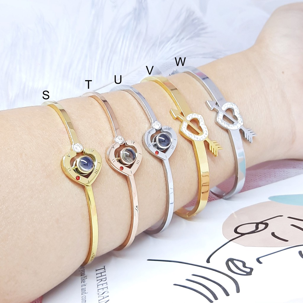 Gelang Titanium Kdrama Kpop Bangle Rose Gold Korea Style - BB522