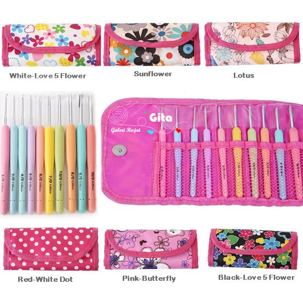 Dompet Hakpen/Crochet Hook Case/Dompet Jarum Rajutm