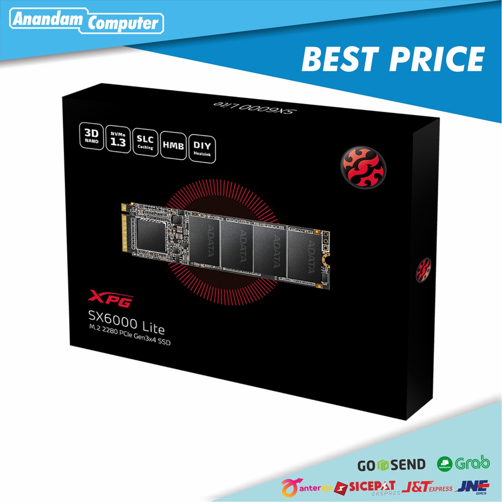 Adata XPG SX6000 Lite 512G - NVME M.2 2280 SSD PCIe Gen3x4 SSD