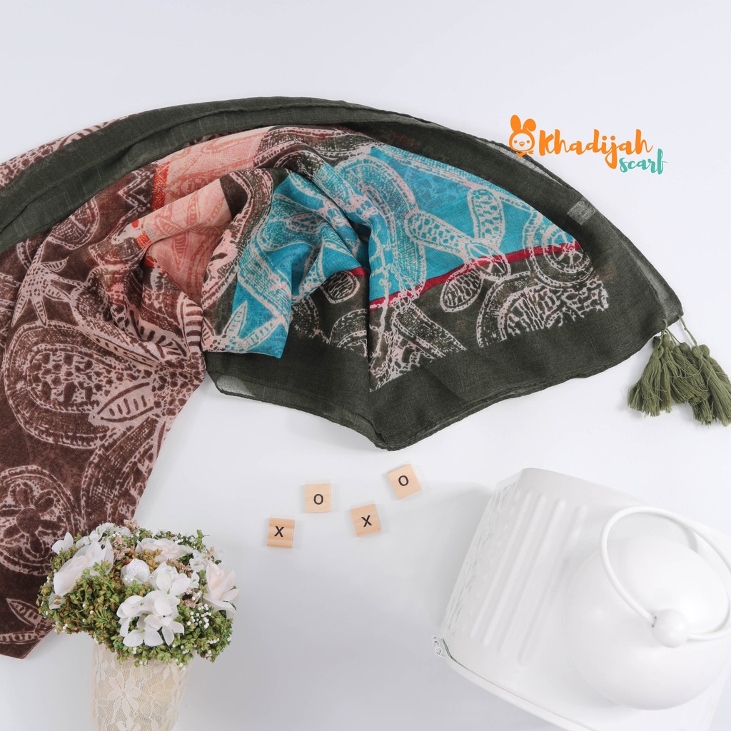 READY Pashmina Tassel Tuscany Scarf Hijab Cotton Viscose Shawl