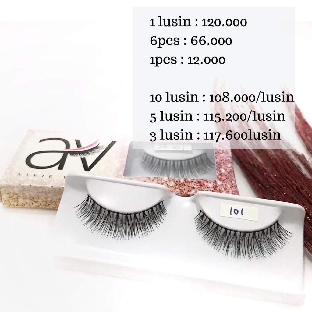 Bulu Mata Palsu Natural Premium Lashes code 101 AivieLashes