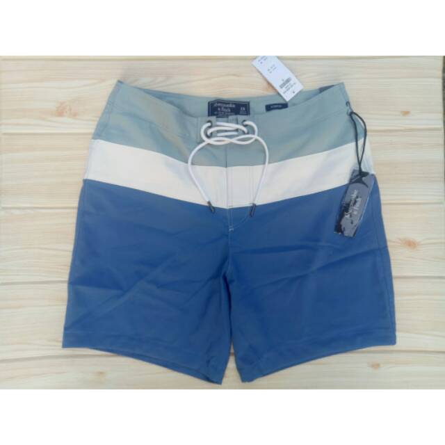 Celana Pendek Abercrombie & Fitch Color Block Boardshort Original