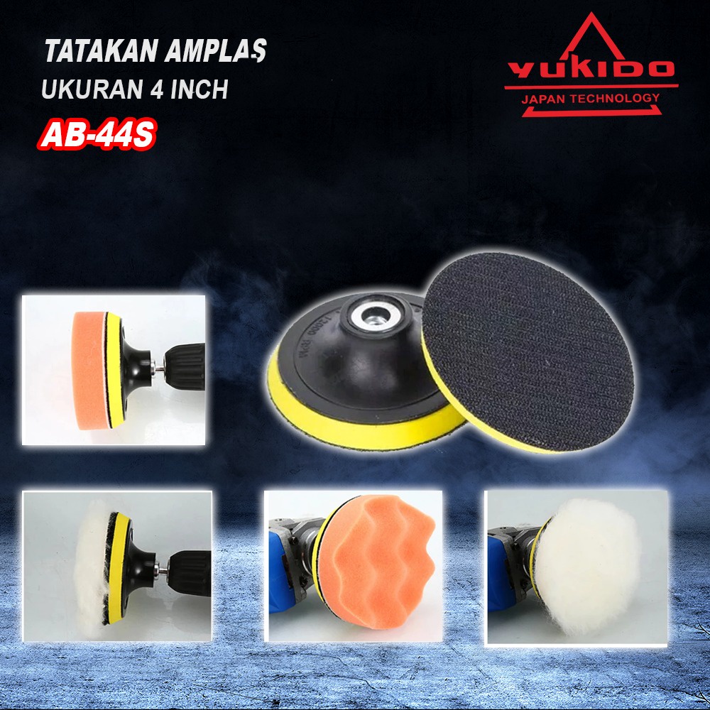 TATAKAN AMPLAS VELCRO GERINDA TANGAN 4 INCH /PAD PEREKAT AMPLAS 4&quot; inc