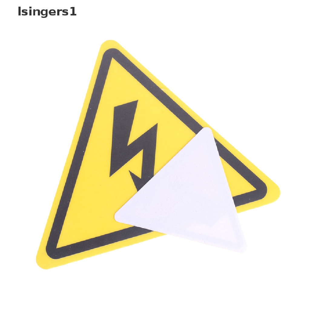 (lsingers1) 2pcs Stiker Label Peringatan Voltase Tinggi