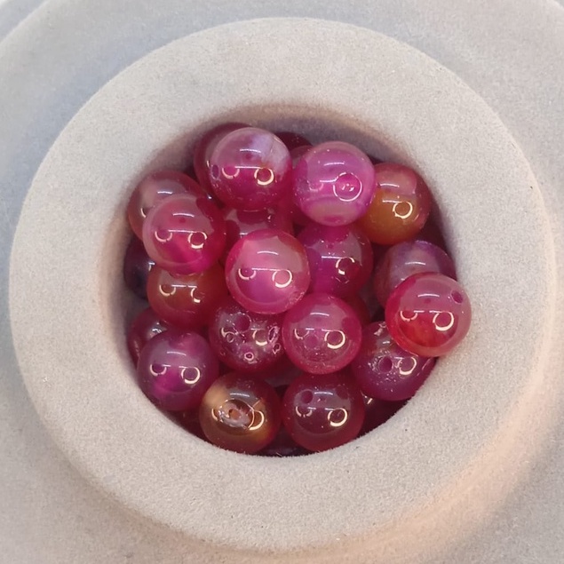 Butir Batu Pink Strip 8mm