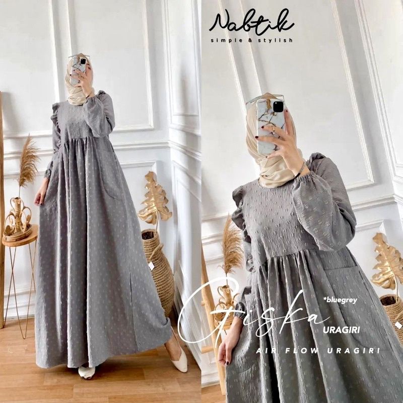 GISCA DRESS URAGIRI // GISKA GAMIS CRINKLE URAGIRI OVERSIZE TERBARU // GAMIS URAGIRI AIRFLOW