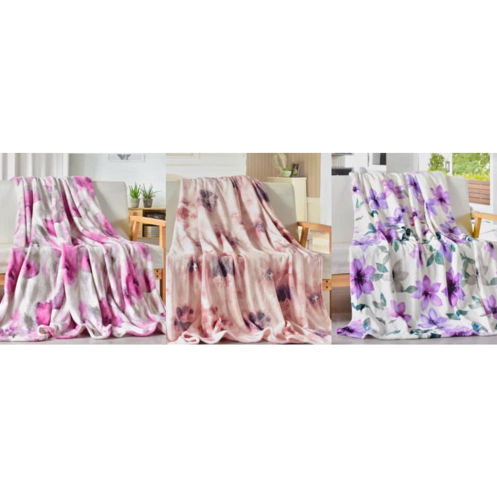 ACE Arthome Selimut FLEECE BIG FLOWER 150x200 Cm