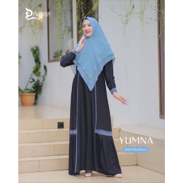 Gamis Set Khimar Terbaru dengan variasi Bordir Yumna by Denizer