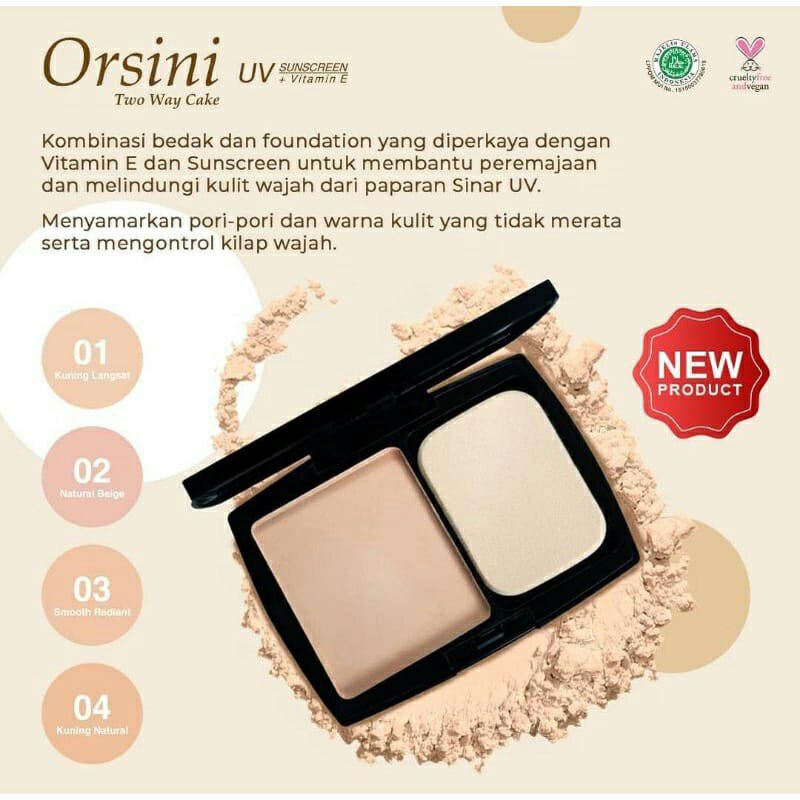 ❤Grosir❤ Orsini Two Way Cake UV Sunscren + Vit E | Orsini TWC Bedak Padat