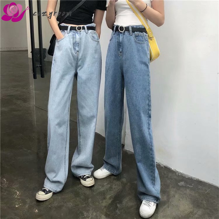 Celana Panjang Model Lebar Bahan Jeans untuk Wanita Celana Panjang Model Lebar Bahan Jeans untuk Wanita
