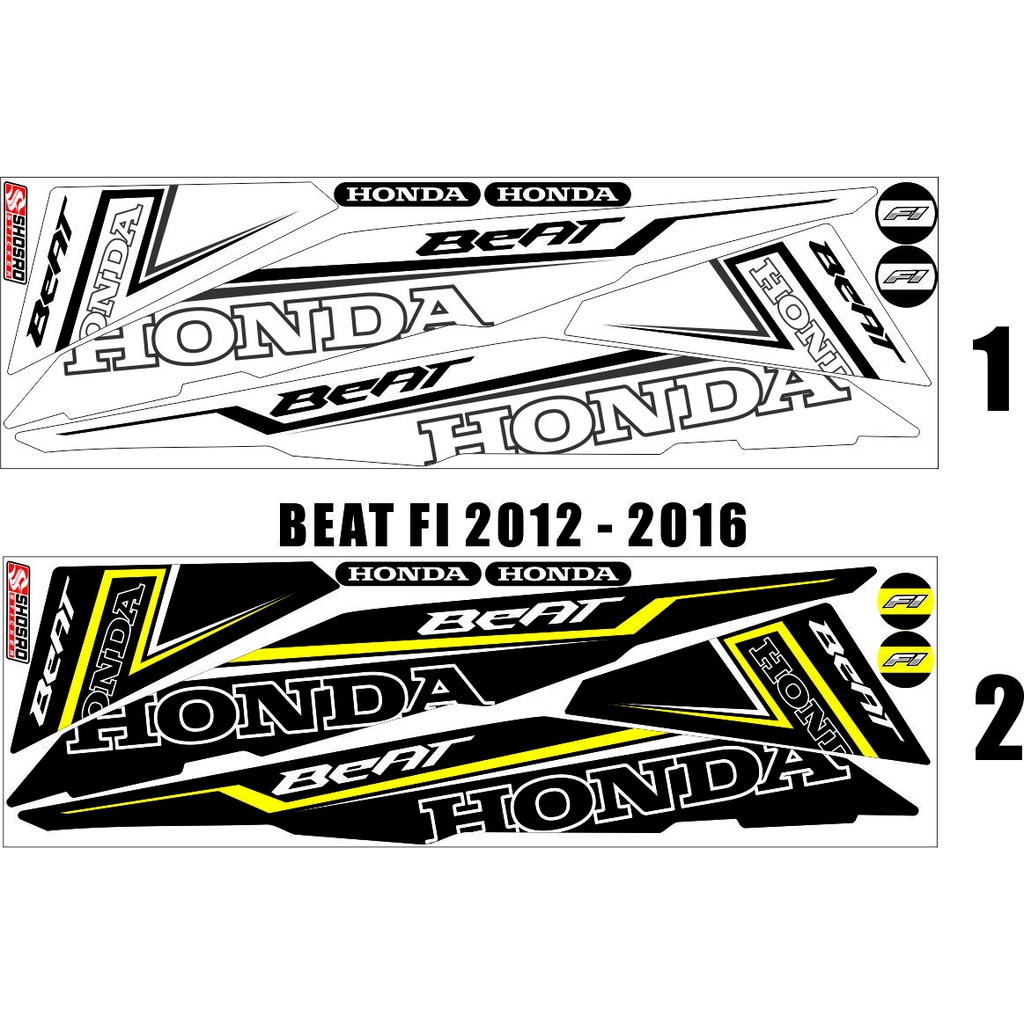 STIKER STRIPING BEAT FI TAHUN 2012-2015 MOTOR HONDA BEAT FI STICKER STRIPING VARIASI BEAT FI PUTIH H