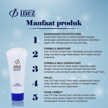 INEZ OILFREE FACIAL FOAM(UNTUK KULIT BERMINYAK)