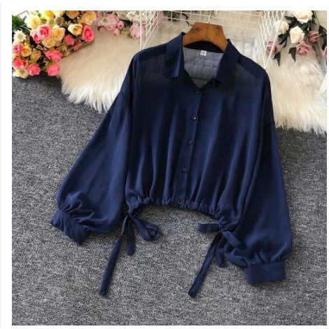 Baju atasan wanita lucy top blouse lengan panjang