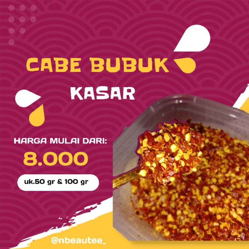 

[50 gram & 100 gram] CABE BUBUK KASAR | CABE BUBUK KASAR BUMBU TABUR CEMILAN