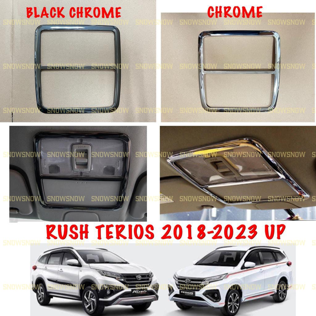 Panel Lampu Plafon Atap All New Rush Terios 2018 2022 2023 Black Chrome