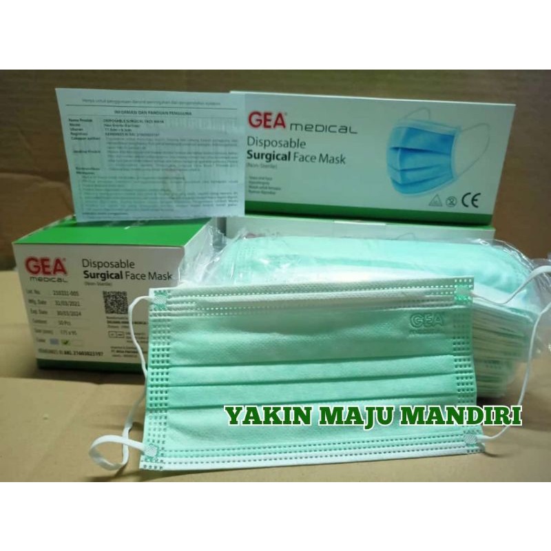 Masker Medis 3ply Surgical Face Mask GEA Medical