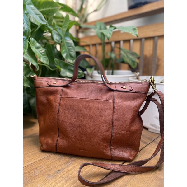 Fossil Sadie Satchel Brown (Preloved)