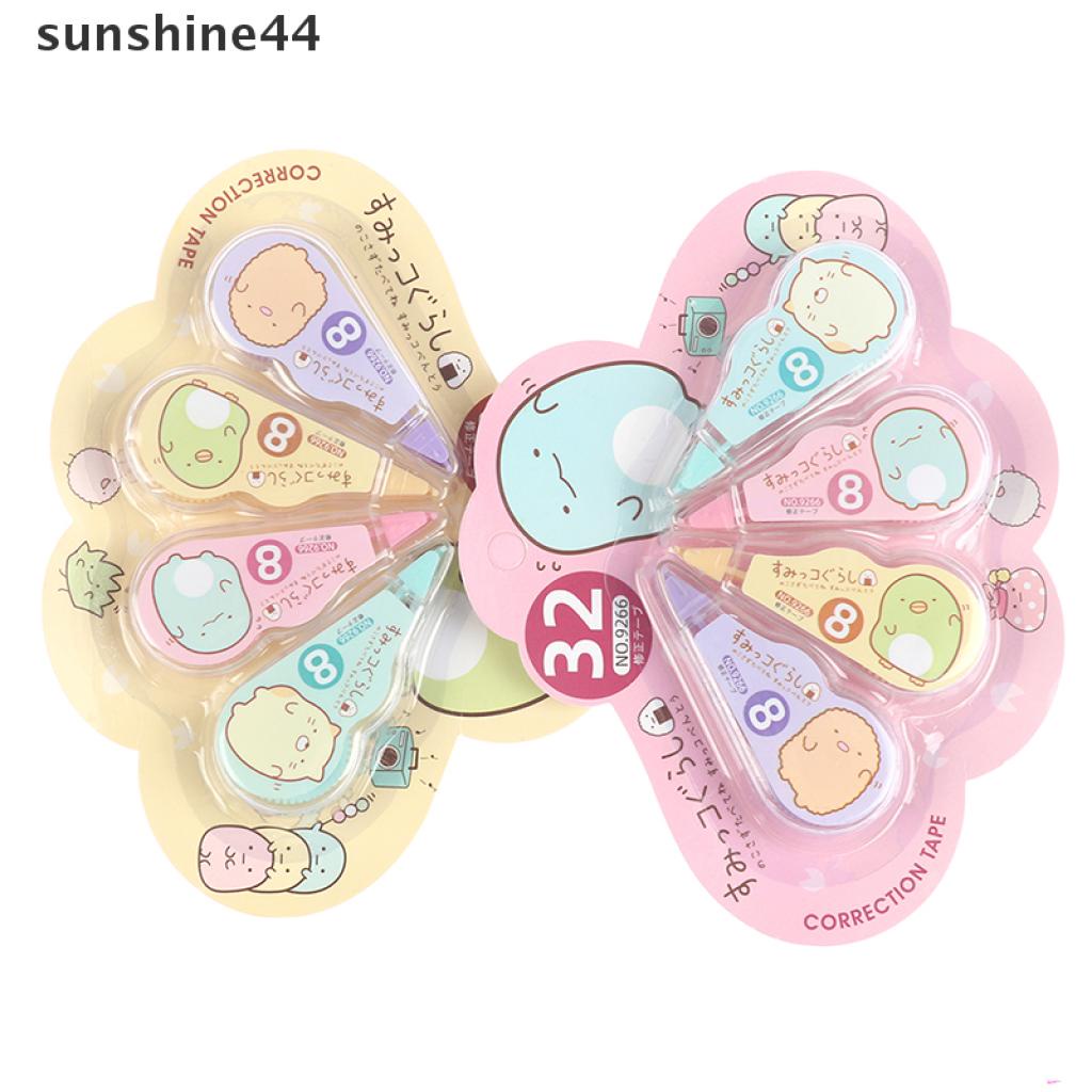 Sunshine 4pcs / Pak Correction Tape / Tip Ex Kertas Putih Untuk Sekolah / Kantor