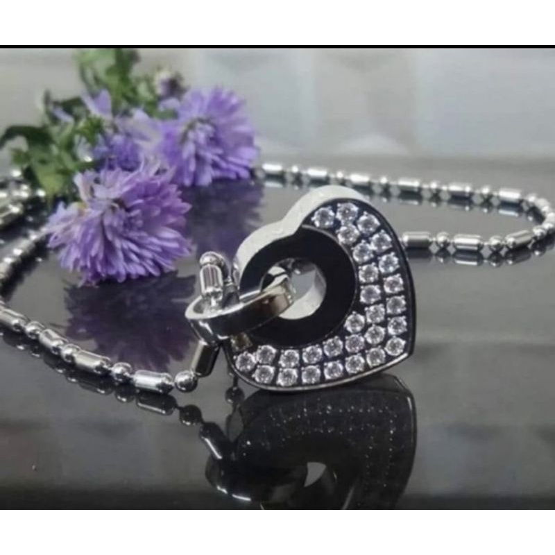 kalung pendant Mci heart LSW love series original