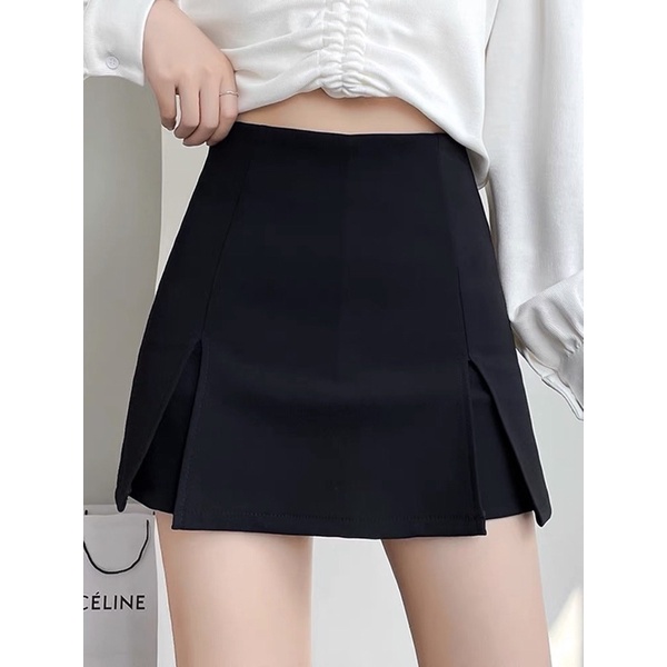 (S-XXL) DOUBLE SLIT KOREAN HIGHWAIST STYLE SKORT