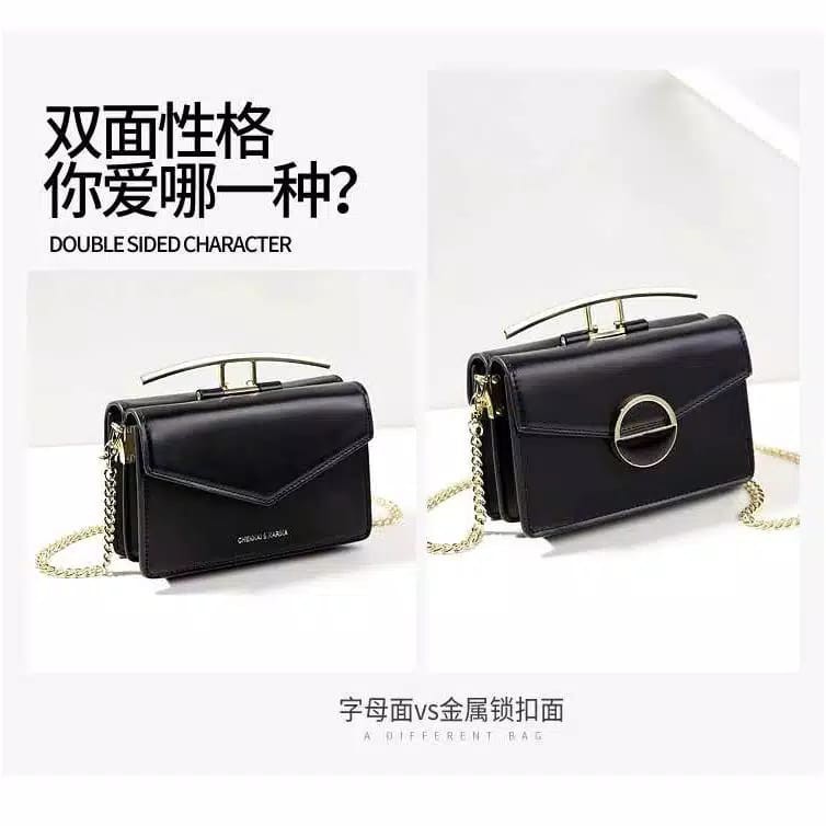 Tas Selempang Wanita ch4rlesnkeithh Pushlock Bulat#055